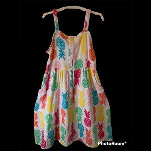 Girls Pineapple One Piece Dress Size XL NWT